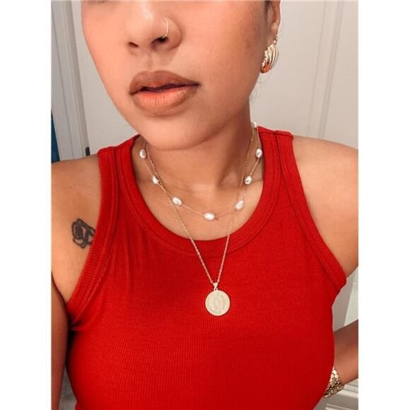 Pearl Necklace Choker Baroque Jewelry for Women Unique Stylish Gift - Picture 5 of 7